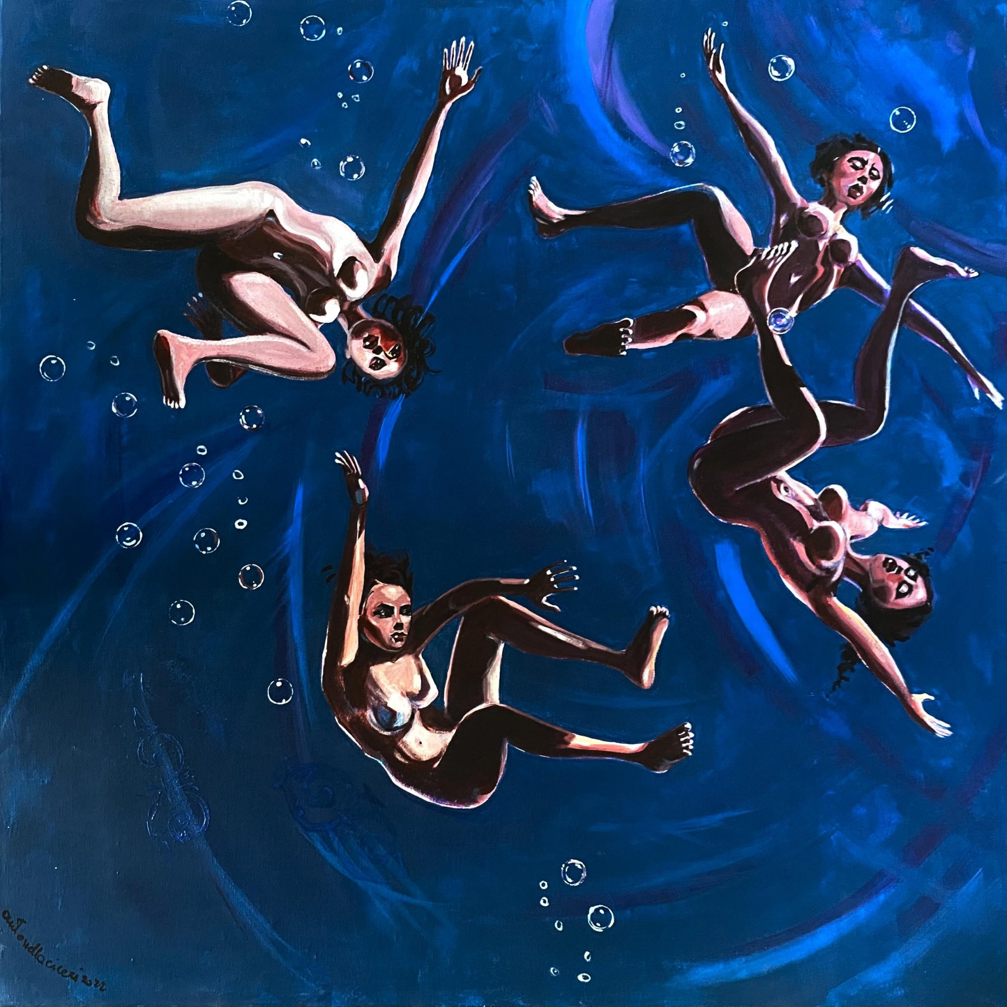 BOLLICINE | Olio su tela | 80X80 | 2022