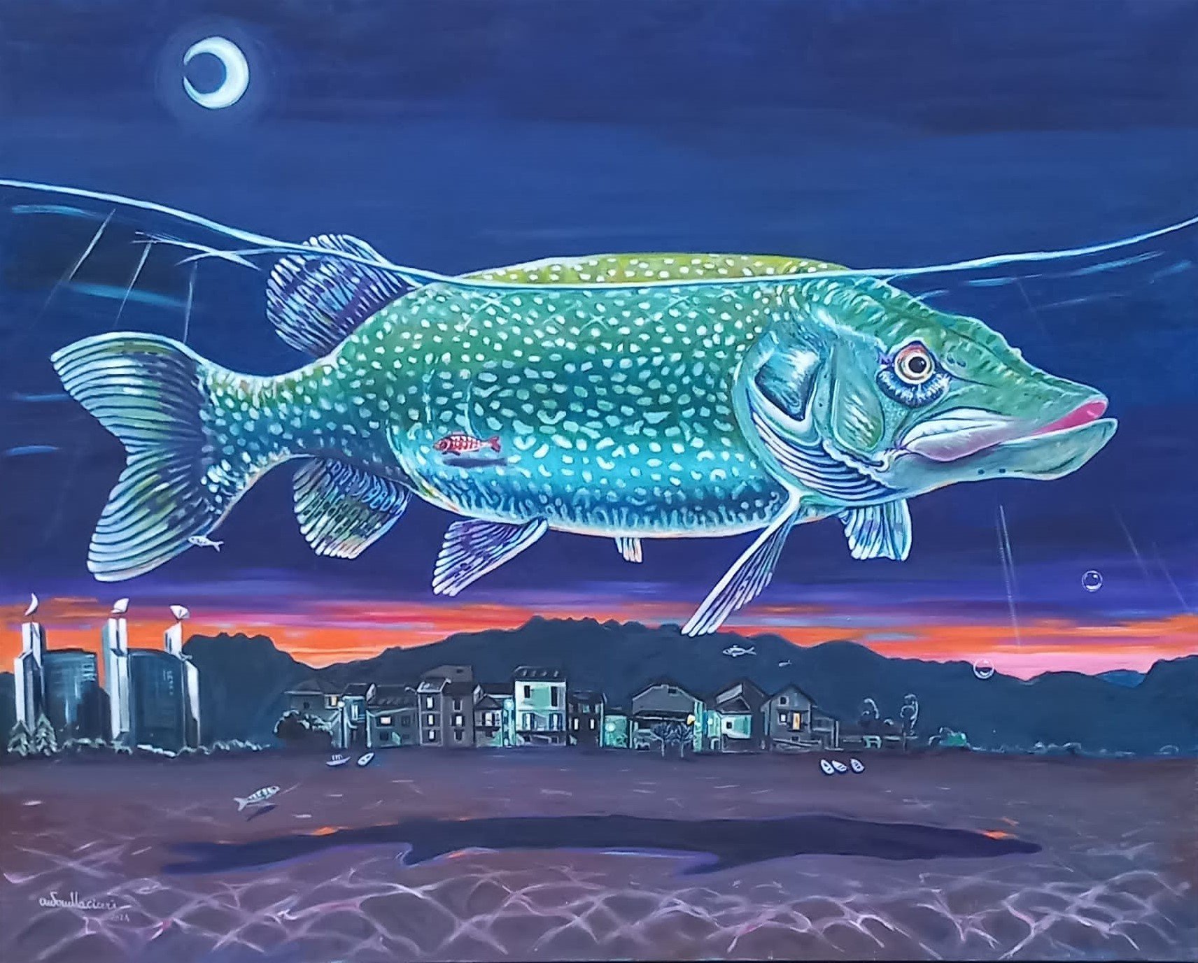 C'E' ANCORA QUALCHE FUTURO - olio su tela - 80x100 - 2024