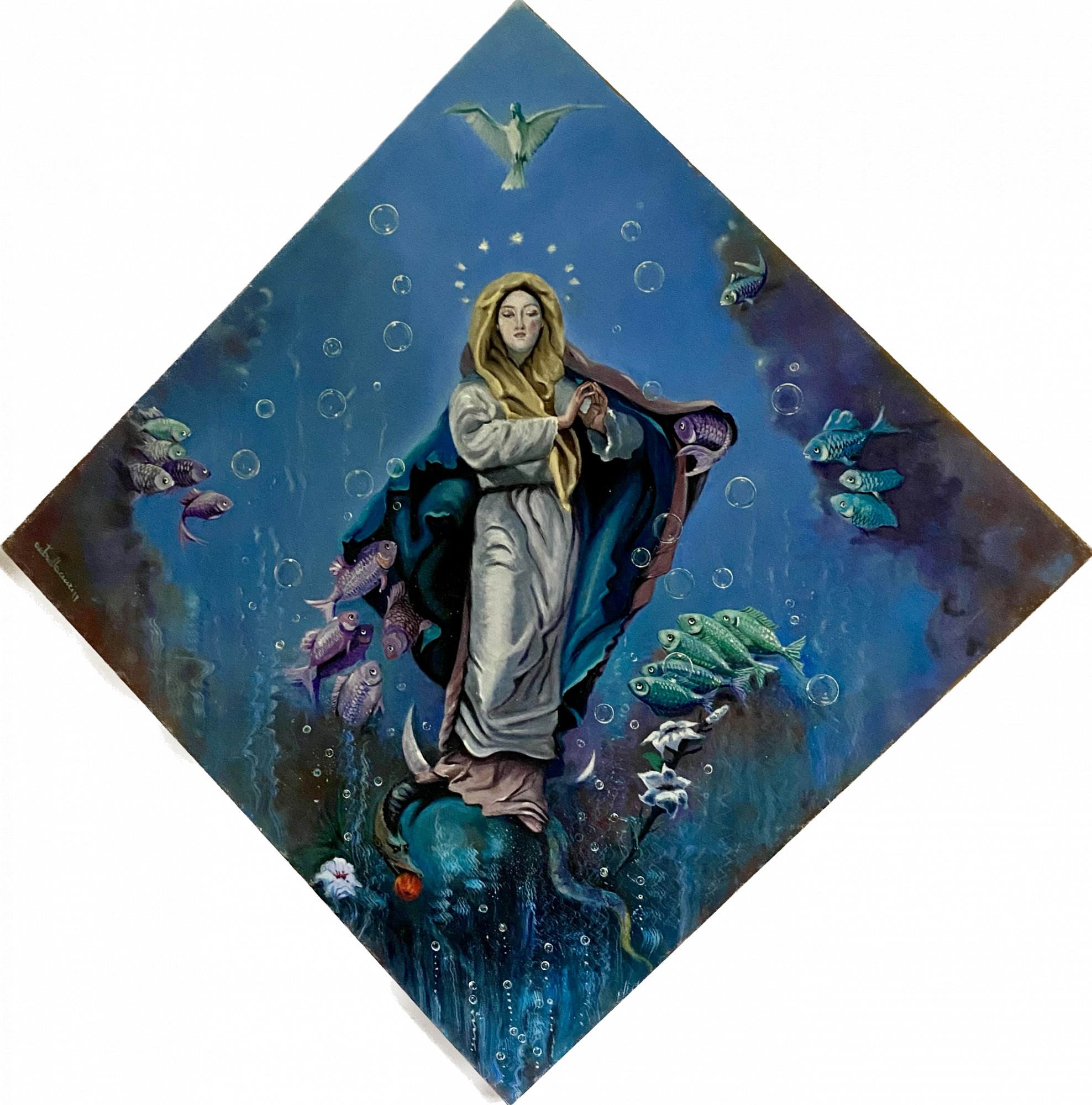 COME IN CIELO | Olio su tela | 90x90 | 2019