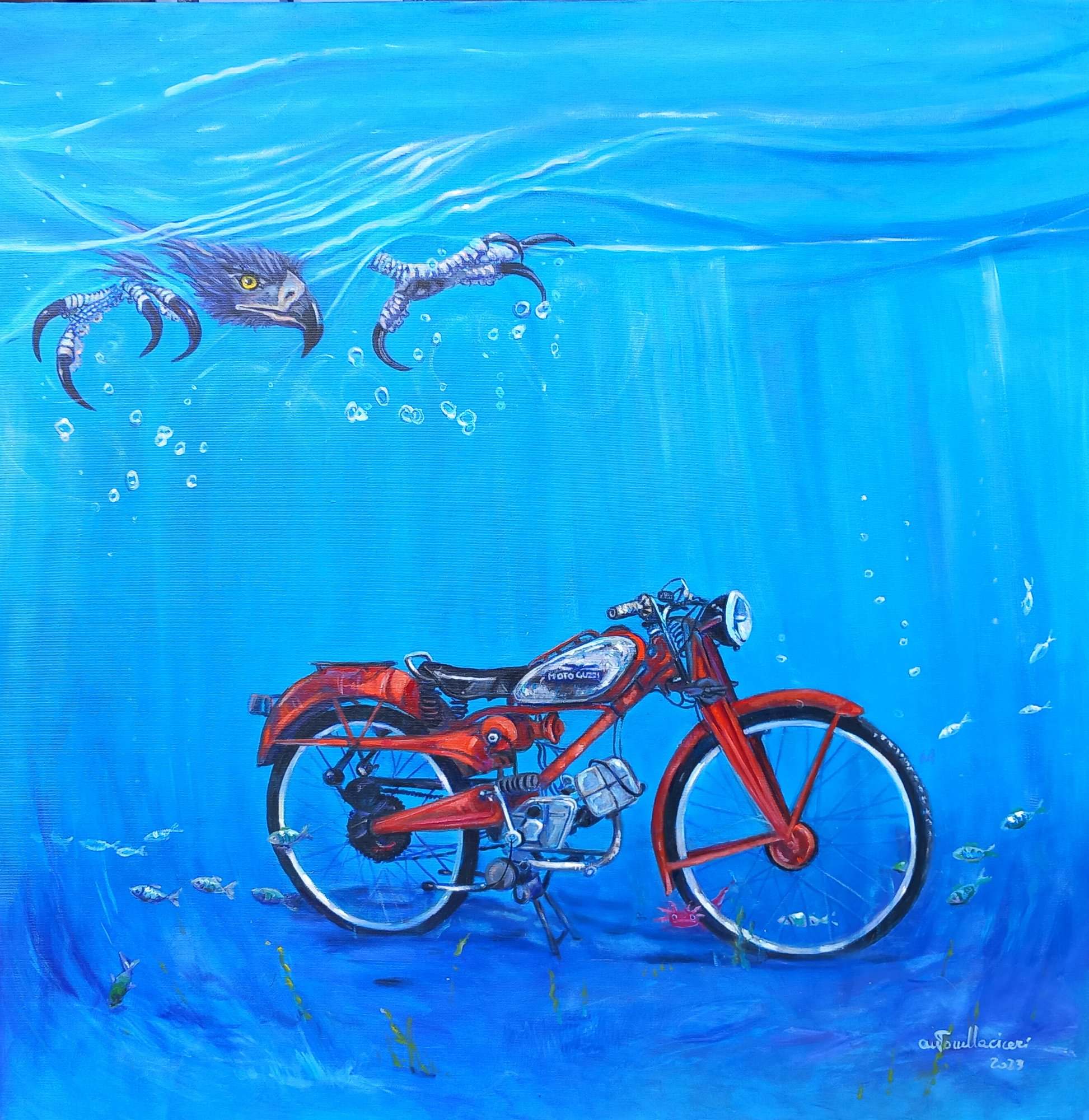 IL GUZZINO - olio su tela - 80x80 - 2023