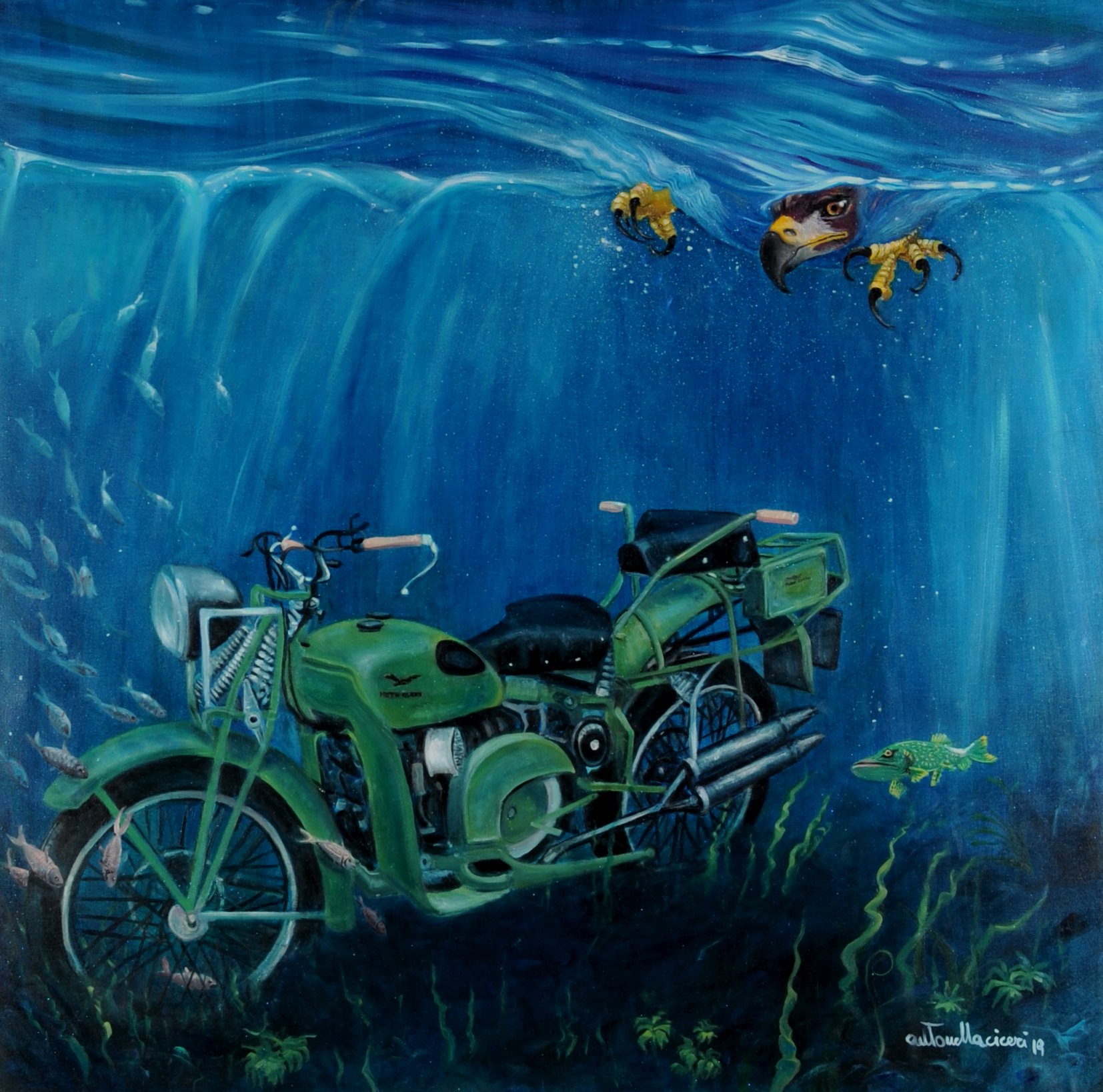 SUPERALCE - olio su tela - 90x90 - 2019